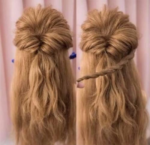 Вечерняя прическа на длинные волосы? 01