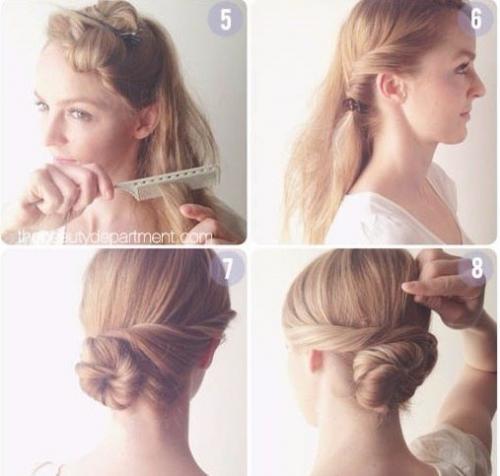 Как сделать прическу шиньон: пошаговая инструкция. 01