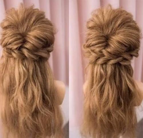 Вечерняя прическа на длинные волосы? 03